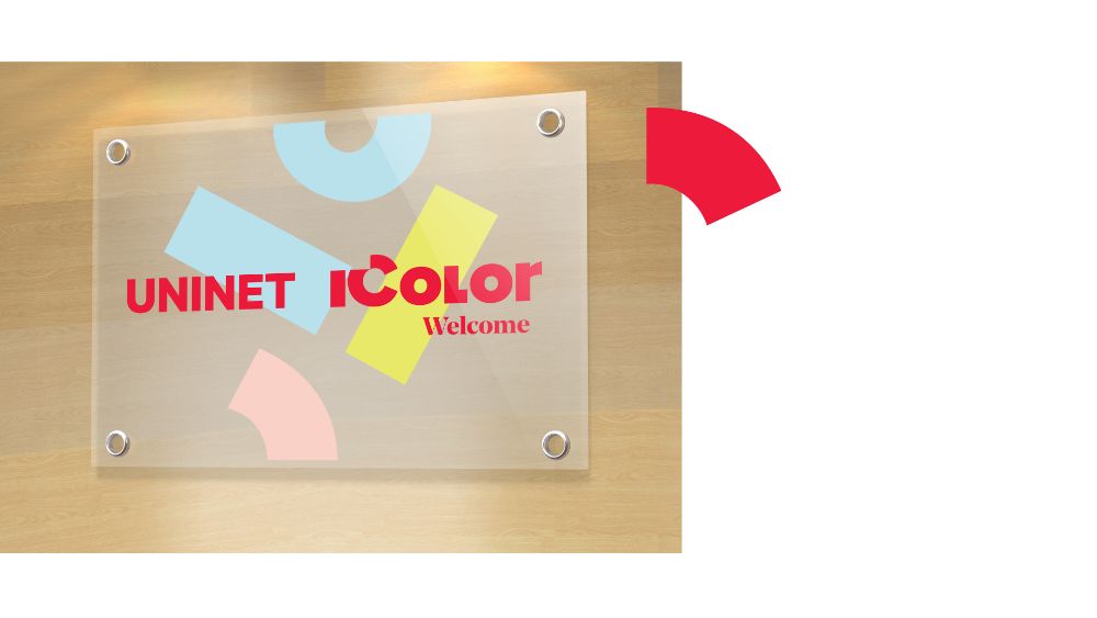 icolor 650 white toner transfer printer - pro package - product sample -  signage