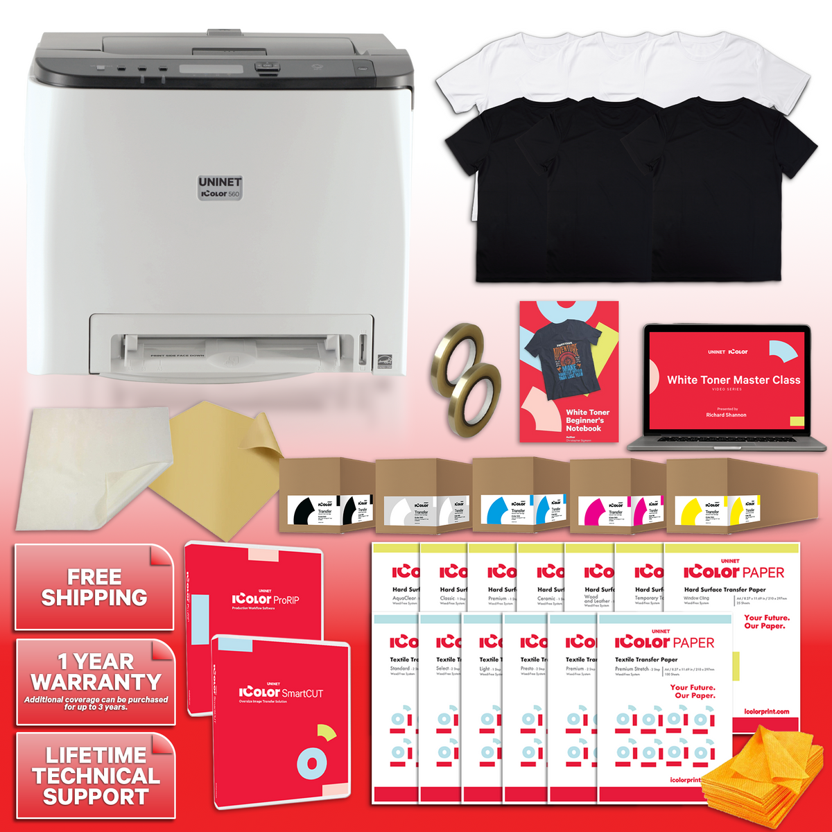 iColor 560 White Toner DTF Printer - Pro Package