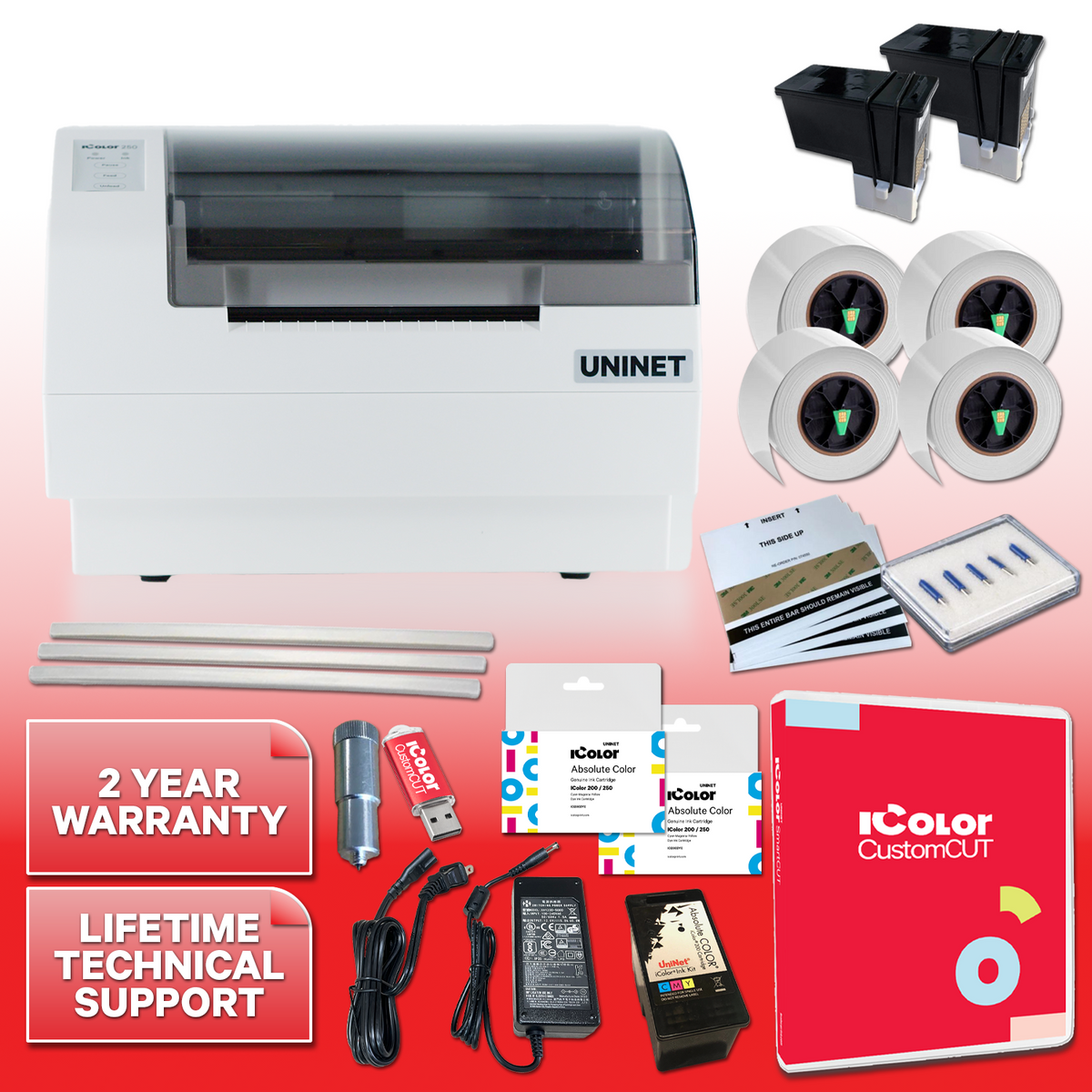 IColor 250 Inkjet Color Label Printer &amp; Cutter – Starter PRO Package