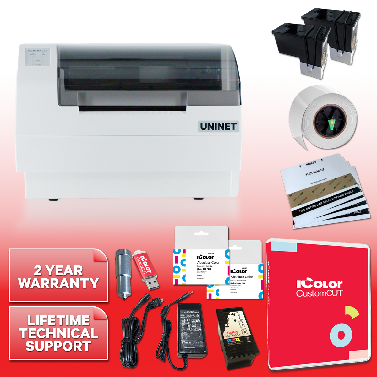 IColor 250 Inkjet Color Label Printer &amp; Cutter – Starter Package